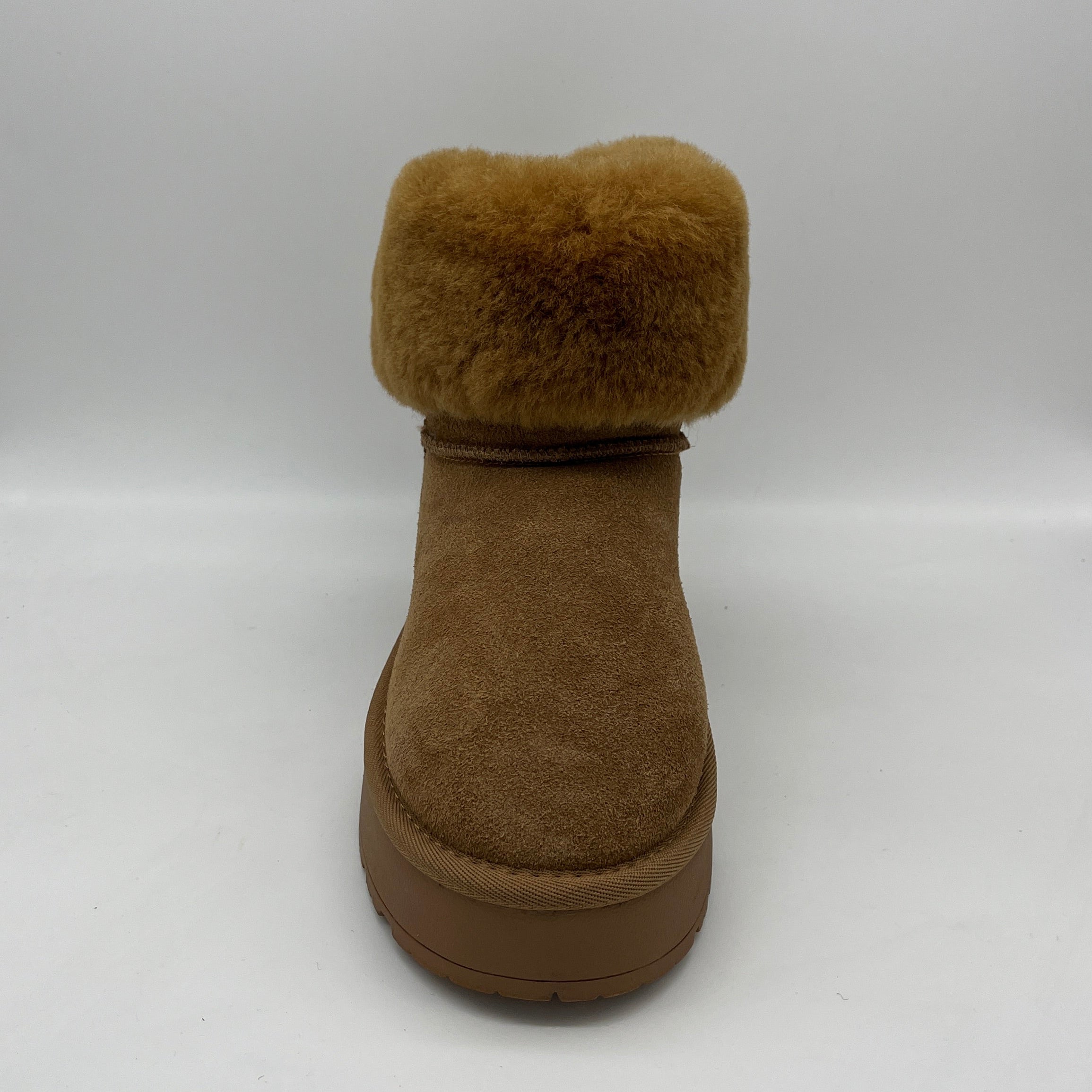 FILIA | Lammfell Boot | cognac