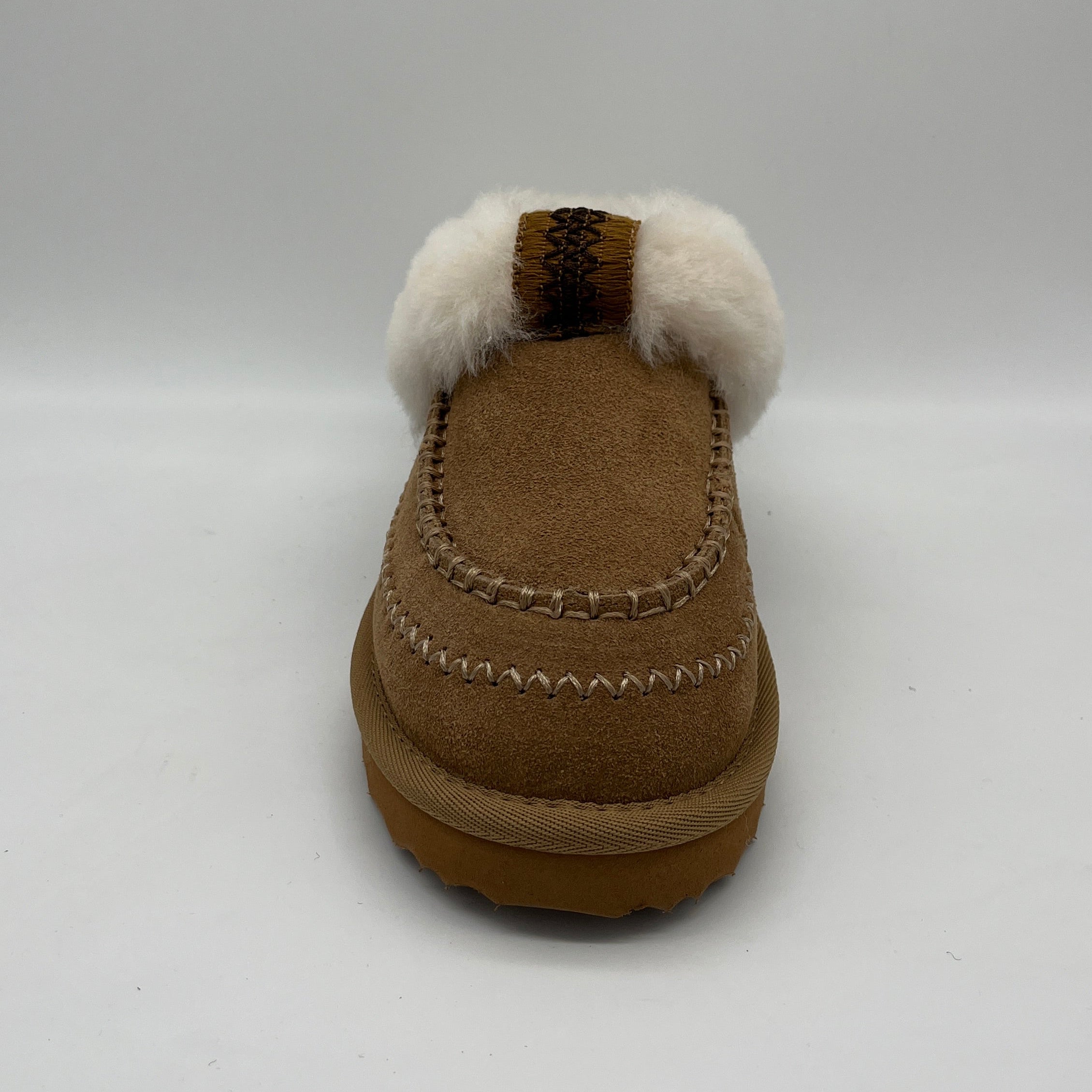 FABIENE | Lammfell Hausschuh | cognac